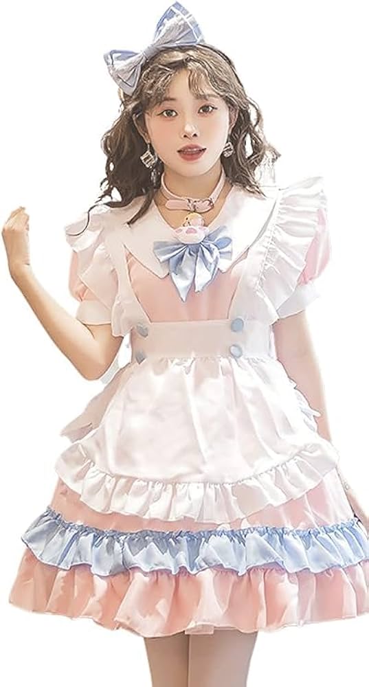 コスプレメイド服ロリータ甘ロリパステルカラーまとめ売り Amazon.co.jp: 【Sanjucos】 ロリータ メイド コスプレ 半袖