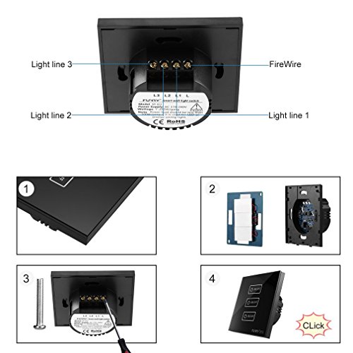 FUNRY Interrutore di Luce, Interuttore touch da