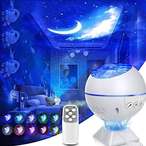 GeRRiT Proyector Luces Estrella Cielo Luna Luces Océano Lámpara de proyección Dormitorio Luz nocturna Control remoto