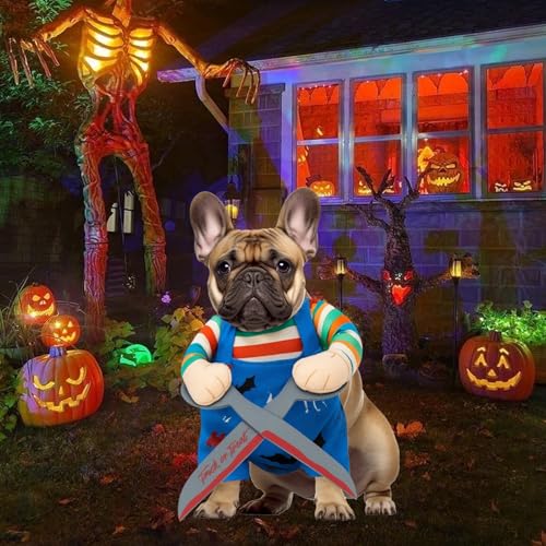 Hundekostüm Halloween,Halloween Kostüm Hund,Verstellbares Lustiges Cosplay Party Haustier Katze Hunde Kostüm (S)
