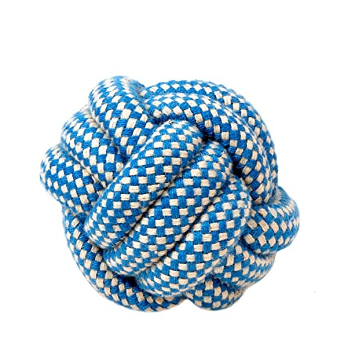 Image of Pet Toy, Durable Combo Pack Cotton Rope Chew 2 Knot Toy + Spiked Ring Toy + Rope Ball for Small to Medium Dogs to Play I Combo of 3 (Combo-D)