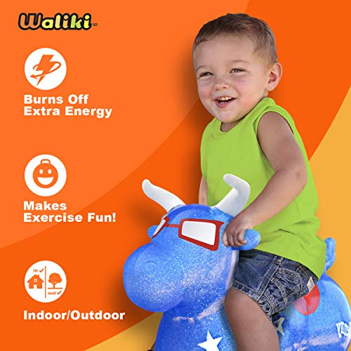 Waliki Bouncy Horse Hopper | Benny The Jumping Bull Inflatable Hopping Pony For Toddlers #TOP1