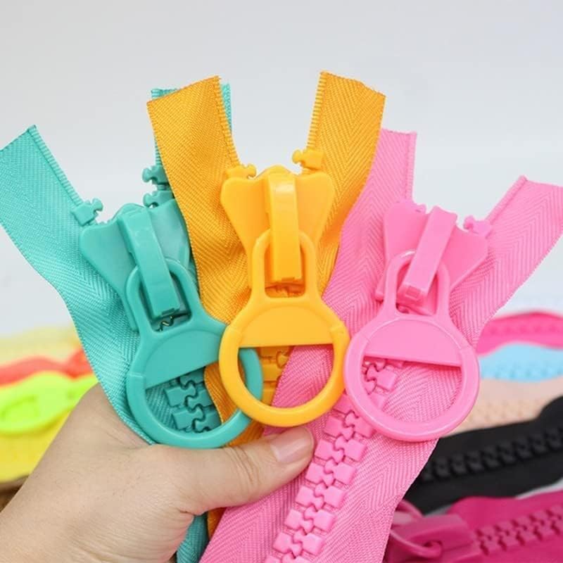 Heavy Plastic Open Zips,Nylon Invisible Zippers,Resin zipper,2/5/10Pcs 25cm Extra Large Resin Zipper Zippers Pencil Bag Decoration Zip Garment Unstoppable Pocket Zips-289Coffee,No20,25cm-10Pcs