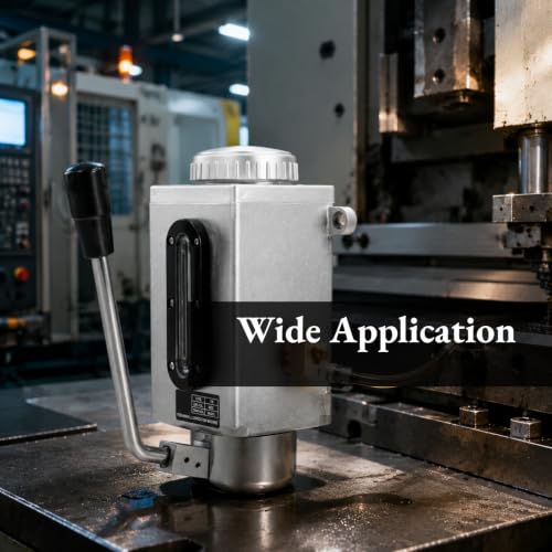 Image of AUNMAS Manual Lubrication Pump 500CC with Dual Outlet, CNC Machine Oil Pump for Milling Drilling Cutting Equipment