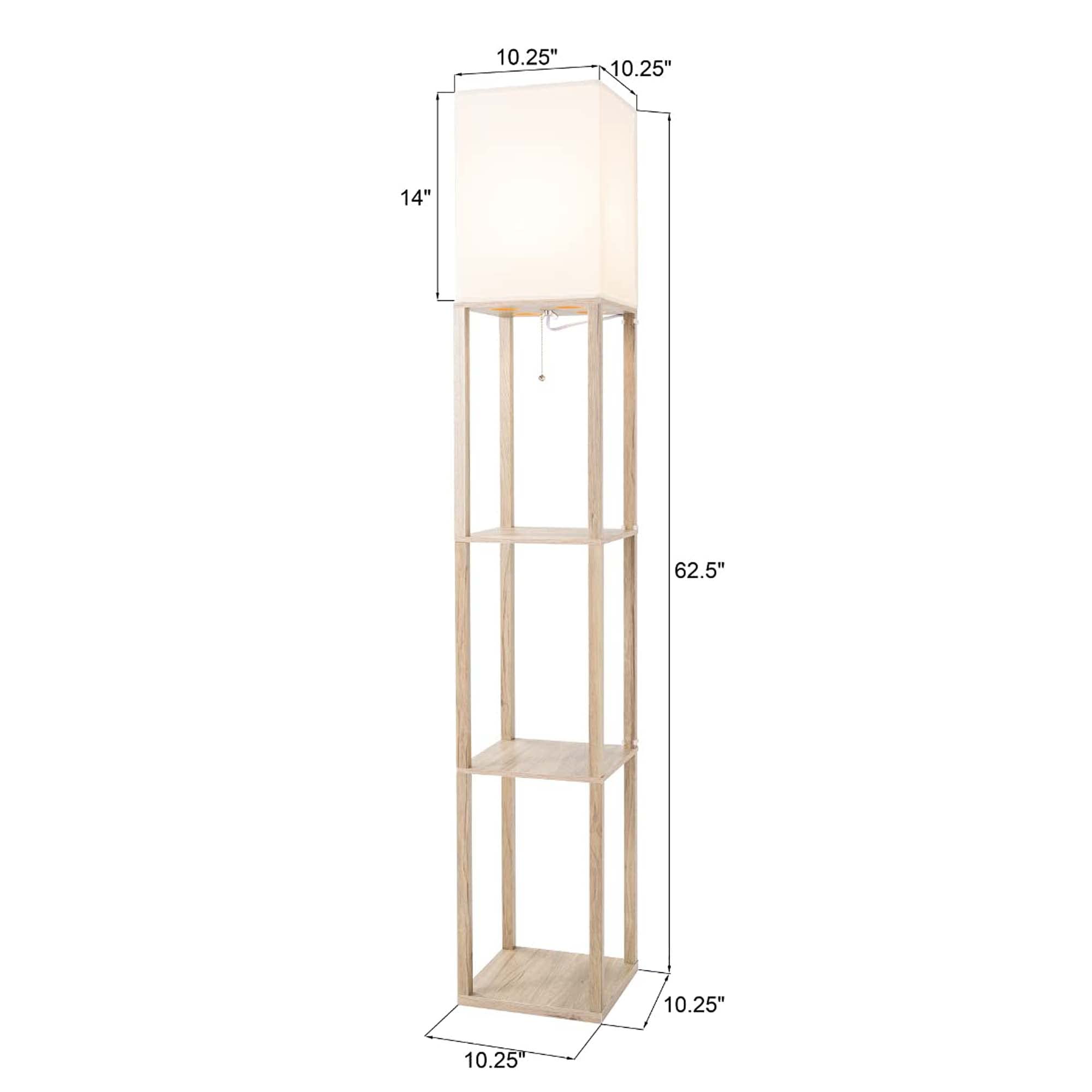 Buy ATAMIN Alvis Floor Lamp with Shelves, Modern LED Standing Floor Lamp with 3Tier Shelves