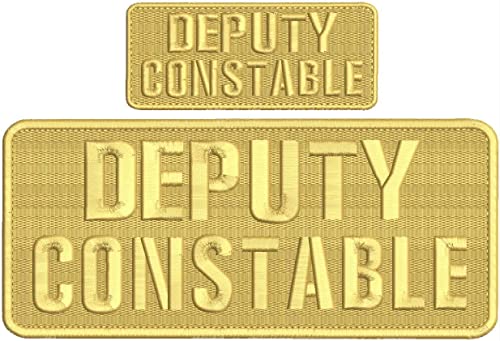 Special Patches for Velcro Patches for Uniform for Deputy Constable Embroidery Patch 4x10 and 2x5 inches Hook All tan Model-Q-X988-1536
