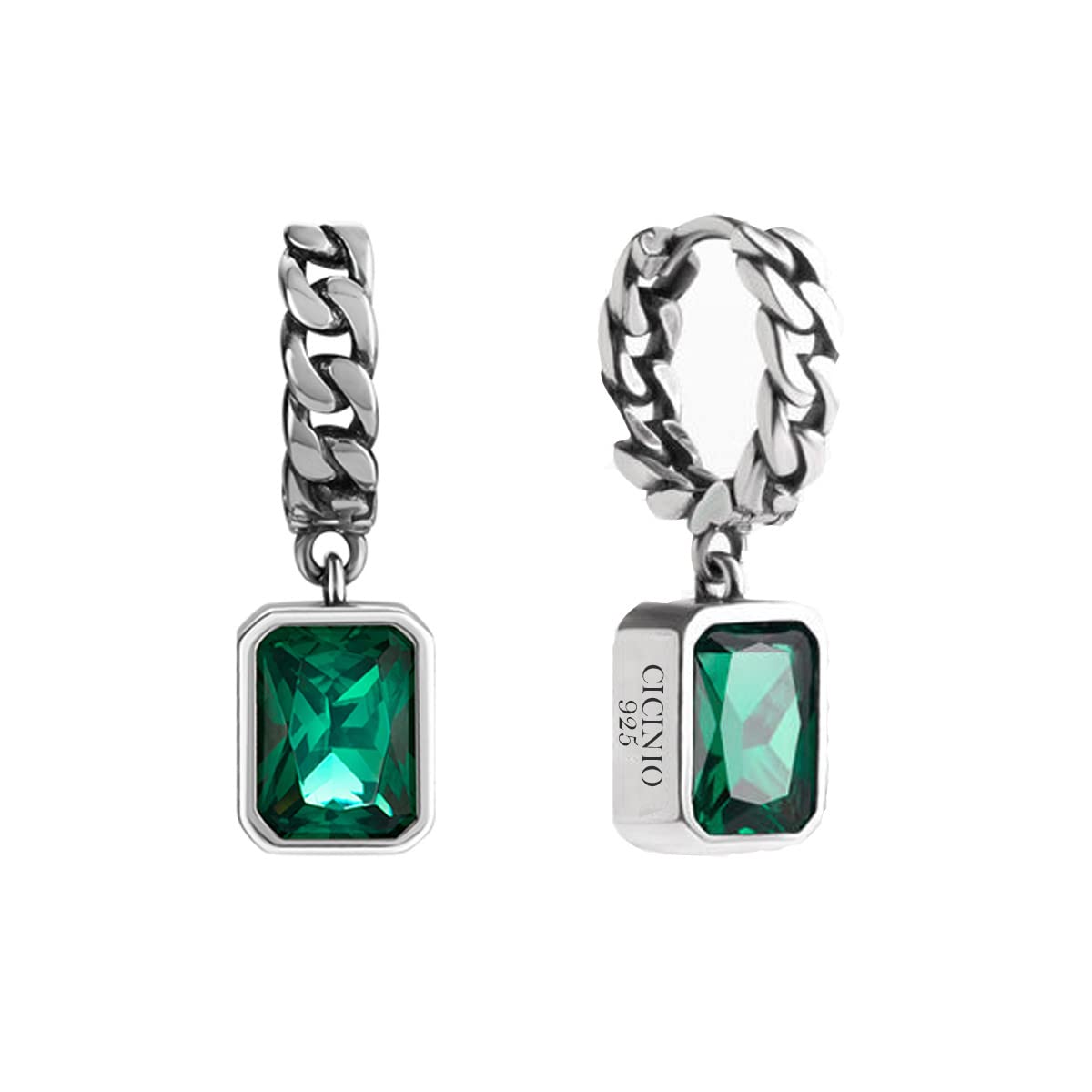 LeCalla Pendientes De Plata De Ley S925 Con Piedra Natal