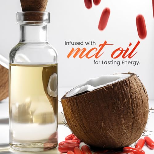 image for SmarterVitamins 200mg Caffeine Pills - MCT Oil from 100% Coconuts + 10