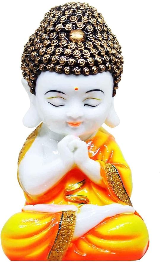 YATI Creation_ Handcrafted Little Baby Monk Decoraive Showpiece Figurine Gifting Someone Special Decorative Showpiece for Living Room/Office Decor/Home Decor/Statue