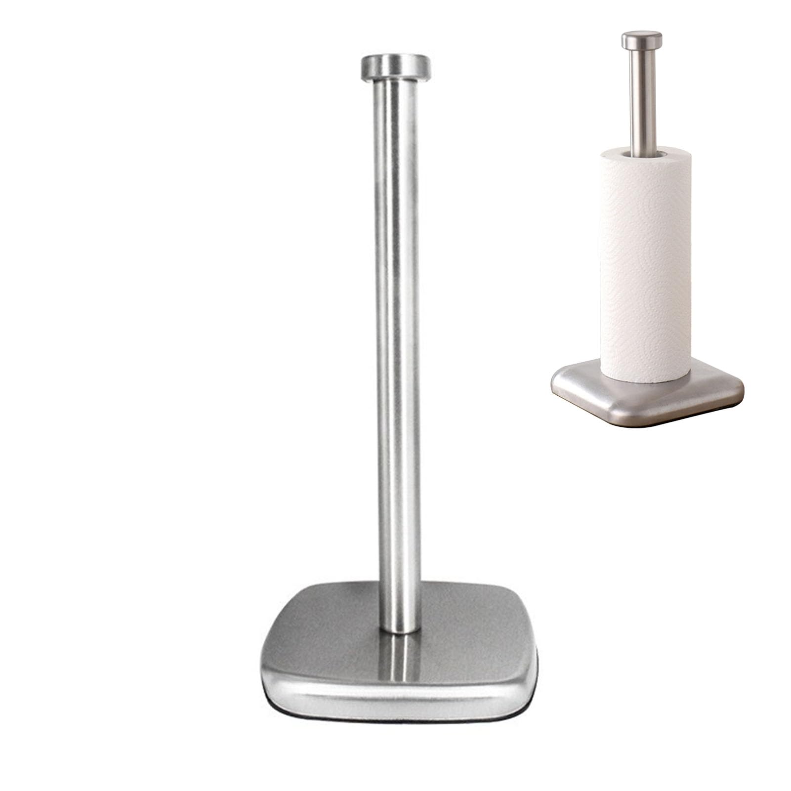 Glifora Countertop Paper Towel Holder with Stable Base - Polished Surface, Rustproof Paper Towel Roll Holder for Bathroom and Kitchen