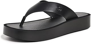 Women's Leather Platform Flip Flops