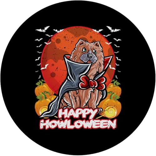 Miniatura 3 de Chow Chow Happy Halloween Costume Vampire PopSockets Standard PopGrip