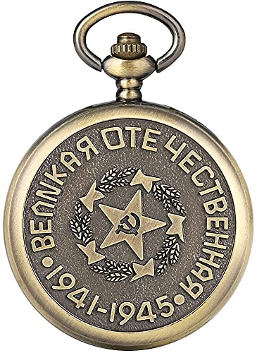 Horloge Ketting Klassieke Legering Ruwe Ketting Zakhorloge voor Jongens Creatieve Rood Wit Communistische Teken Zakhorloges voor Mannen voor Mannen Vrouwen Gift - Afbeelding 4