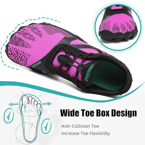 Image of SAGUARO Womens Mens Barefoot Shoes Minimalist Trail Runner Wide Toe Box Zero Drop Outdoor Cross Training Shoe