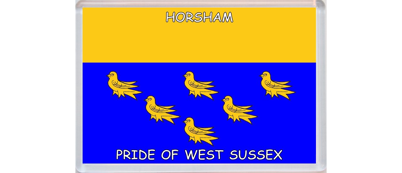 Baked Bean Store Horsham - Pride Of West Sussex Flag - Jumbo Fridge Magnet