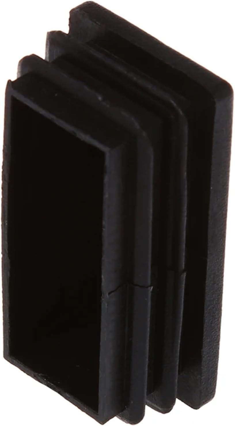 Plastic Tubing Plug 50pcs Plastic Rectangle Tube Inserts End Blanking Cap 25x50mm for Table Legs, Furniture