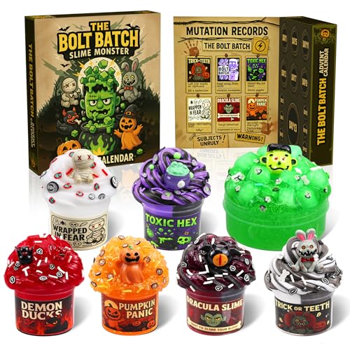 Funewest Slime Adventskalender 2025 für Kinder 13 Tage Schleim Set Weihnachtskalender Weihnachten Geschenk Schleim Kit für Kinder Teenager Mädchen und Jungen