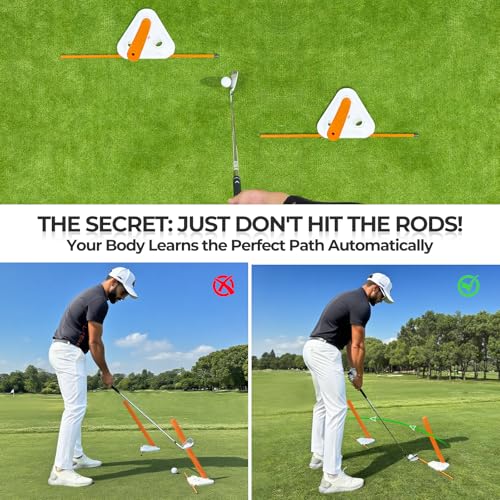 Golf Swing Training Aid with Alignment Discs