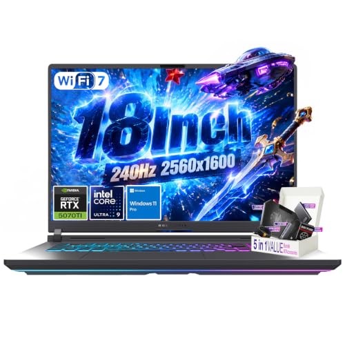 Image of ASUS ROG Strix G18 Gaming Laptop 18 inch 240Hz NVIDIA RTX 5070 Ti 12GB Graphics