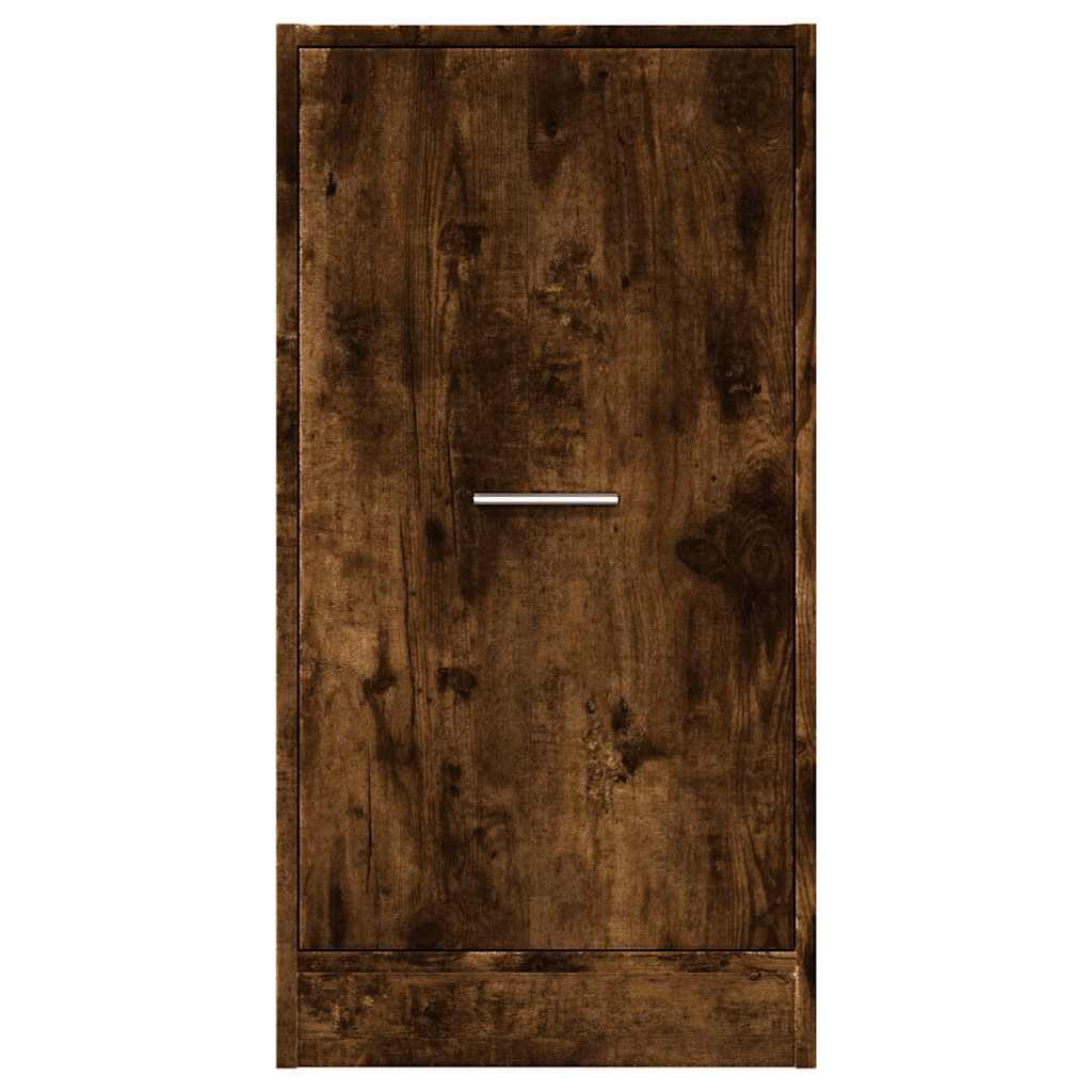 Armoire à pharmacie en bois de chêne fumé - 40 x 41 x 77,5 cm - Avec 2 tiroirs de rangement et tiroir - Commode polyvalente pour bureau, salon, cuisine et couloir