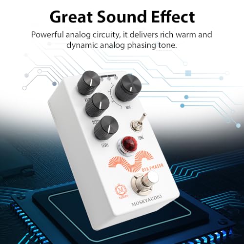 Jemora Pédale de phaser pour guitare électrique Effets de guitare Pédale de fréquence, profondeur, contrôle de niveau True Bypass Tone Toggle Swtich Coque en métal DC 9 V 6,35 mm Interface - Les Beatles, Paul McCartney, John Lennon, RIngo Starr, George Harrison Jemora Pédale de phaser pour guitare électrique Effets de guitare Pédale de fréquence, profondeur, contrôle de niveau True Bypass Tone Toggle Swtich Coque en métal DC 9 V 6,35 mm Interface – Image 6