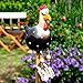 OWOAOOwl Keramik Huhn Gartendeko,Handarbeit Gartenstatue Dekorative Henne Gartenstecker,Gartendeko Huhn Deko,Gartenfigur Gartendekoration,Harz Statue Bauernhof Balkon Wohnzimmer Deko