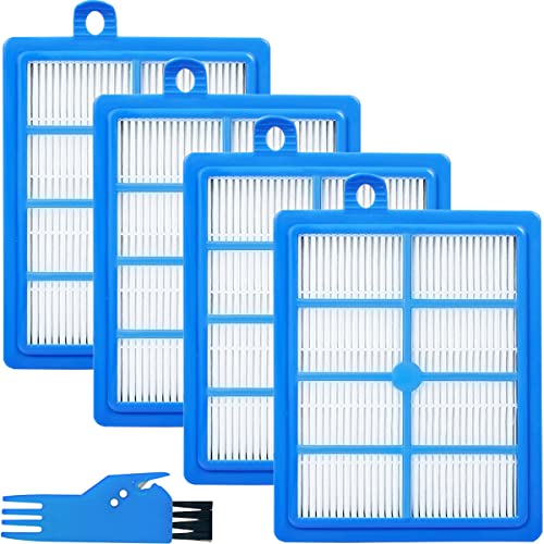 QAQGEAR 4 Piezas FC8038/01 Filtro HEPA Pieza de Repuesto aspiradora para Philips FC8038, para AEG LX7, Electrolux, Tornado, Volta, con Cepillo de Limpieza Cover