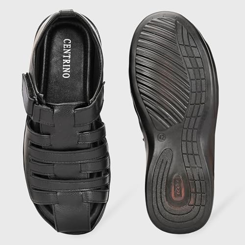 Image of Centrino Sandal for Men | Grip Insole for Stability | Modern Look with Straps | Comfortable Footwear (9780)