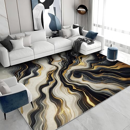 カーペット 大理石 ブルー ゴールド 160x160 正方形 抽象 カーペット 1畳 洗濯機で洗える 滑らない 絨毯 薄い カシミヤラグ ホットカーペット床暖房対応 じゅうたん 防ダニ おしゃれ オールシーズン a&1360