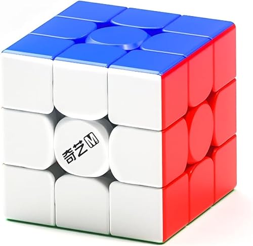 QY Toys QY M Pro, cubo magnético de velocidad de 3 x 3 pulgadas, cubo mágico sin calcomanías de 3 x 3 x 3 pulgadas con sistema ajustable magnético,