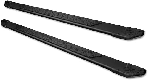 Estribos laterales de aluminio negro mate estilo TI de 5 pulgadas, compatible con cabina de acceso Toyota Tacoma 05-22 (extendida)