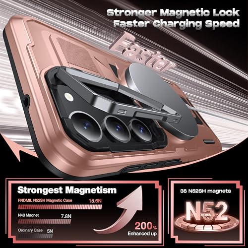 Coque Samsung S23 Plus Mag-Safe robuste pour l'extérieur or rose - 4