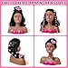 Cleboen Hair Styling Doll Head Makeup Kit for Girls Toys, 35PCS Kids Hair Salon Pretend Playset with Hairdryer Straightener Headwears & Real Makeup Nail Polish, Birthday Gifts for Girls 3 4 5 6 7 8+
