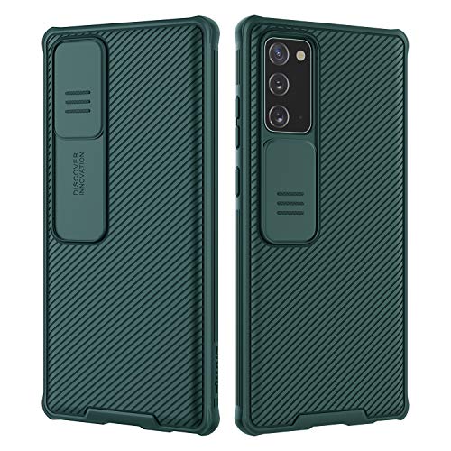 Nillkin Galaxy Note 20 Case with Slide Camera Cover, Upgrate CamShield Galaxy Note 20 Case with Camera Protection for Samsung Galaxy Note 20 6.7 inch 2020, Midnight Green
