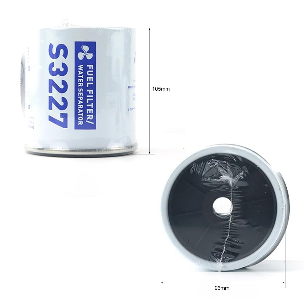 Élément de filtre à carburant S3227, séparateur d'eau, Spin-On adapté pour Yacht et hors-bord Racor 320R, 1 pièce/2 pièces Filtre séparateur eau Filtre diesel(2 Pieces)