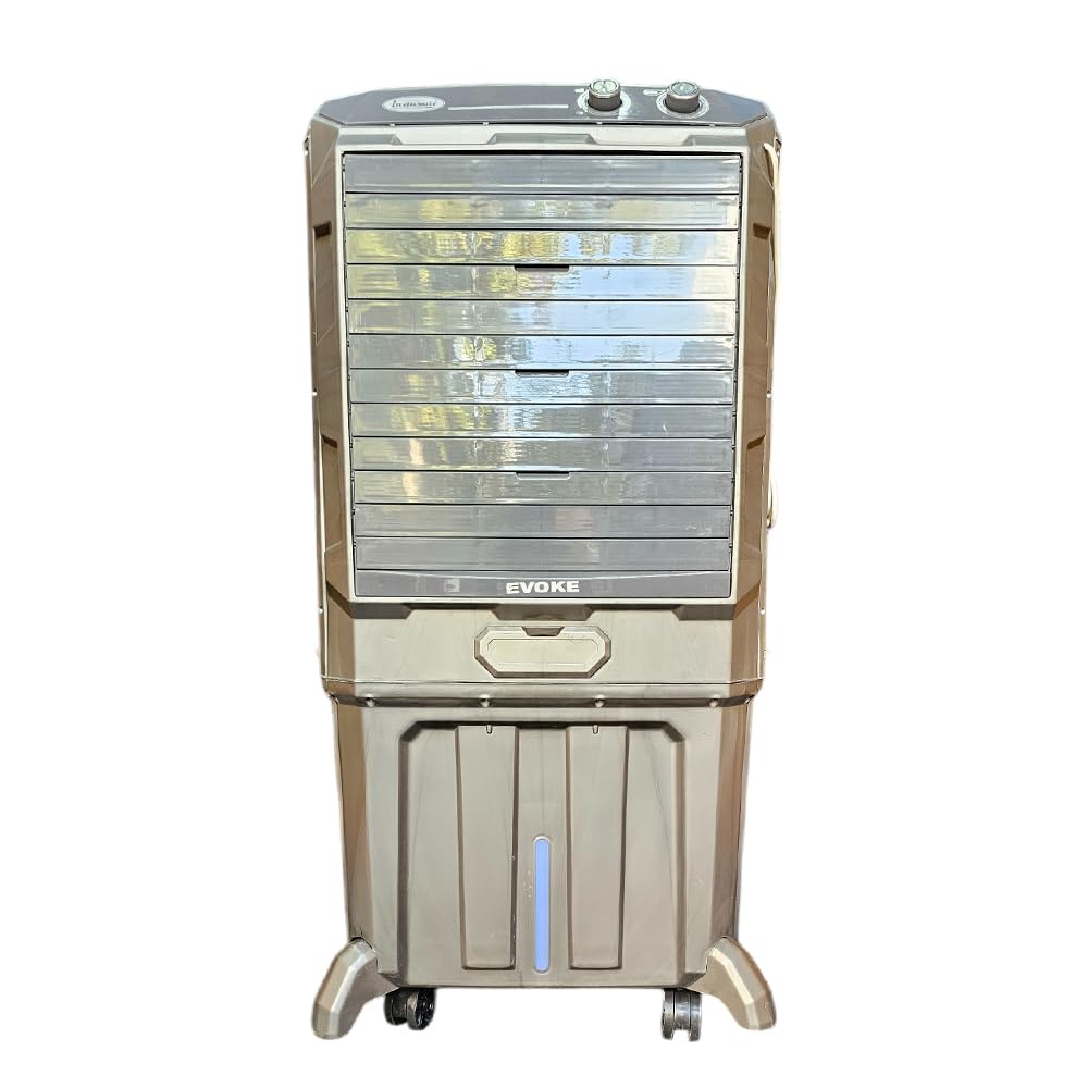 ForeSpace - Evoke- 90 Litres Desert Air Cooler for home | For Larger Room| High Density Honeycomb Pads | Fully Collapsible Louvers | High-Speed | Everlast Pump | Humidity Control - Grey