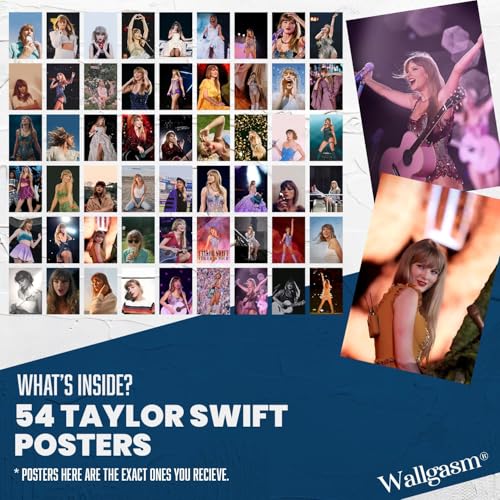 Image of Wallgasm Football Collage Kit - Set of 54, 4 x 6 Inches Posters | Poster Set For Room, Wall Art for Bedroom, Gym, Office (Taylor Swift)