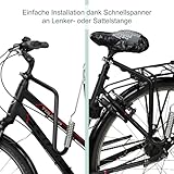 Relaxdays Fahrradleine Hund, Hundestange für Fahrrad, Hundeleine mit Abstandshalter & Feder, Hände frei, schwarz/Silber