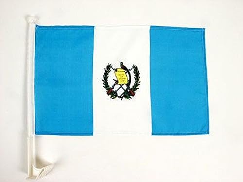 Miniatura 1 de AES (paquete de 2) Guatemala Country ventana de coche vehículo 12x 1812"x18" bandera resistente a la decoloración doble costura Premium Penant casa