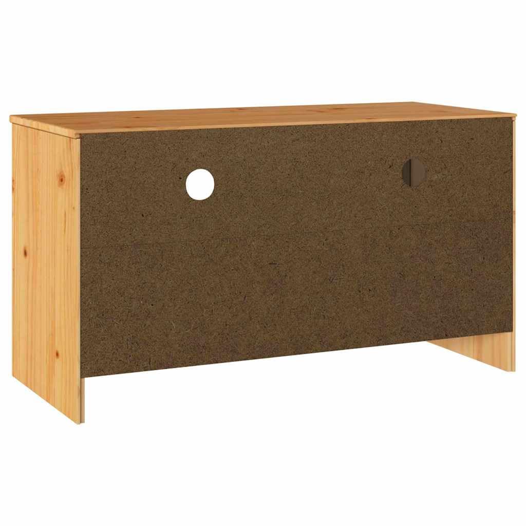 Mobile TV Drammen in legno massello di pino, 99 x 43 x 55 cm, con cassetti, scaffali, comò per soggiorno, per gaming, home theatre e conservazione moderna