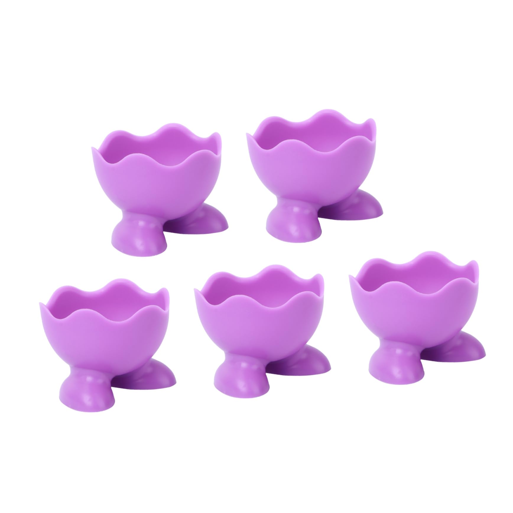 COLLBATH 5pcs Silicone Egg Holder Soft Boiled Egg Stand Cups for Egg Cup Holder Boiled Egg Cups Double Egg Cups Poached Egg Maker Egg Holder Cup Egg Container for Refrigerator Egg Rack