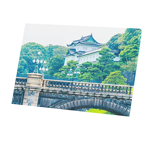Tableau Château Japonais Toile Imprimée 90x60cm pour Décoration Murale