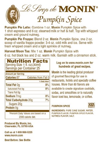 Monin Pumpkin Spice, 48-Ounce Packages (Pack Of 4) #TOP1