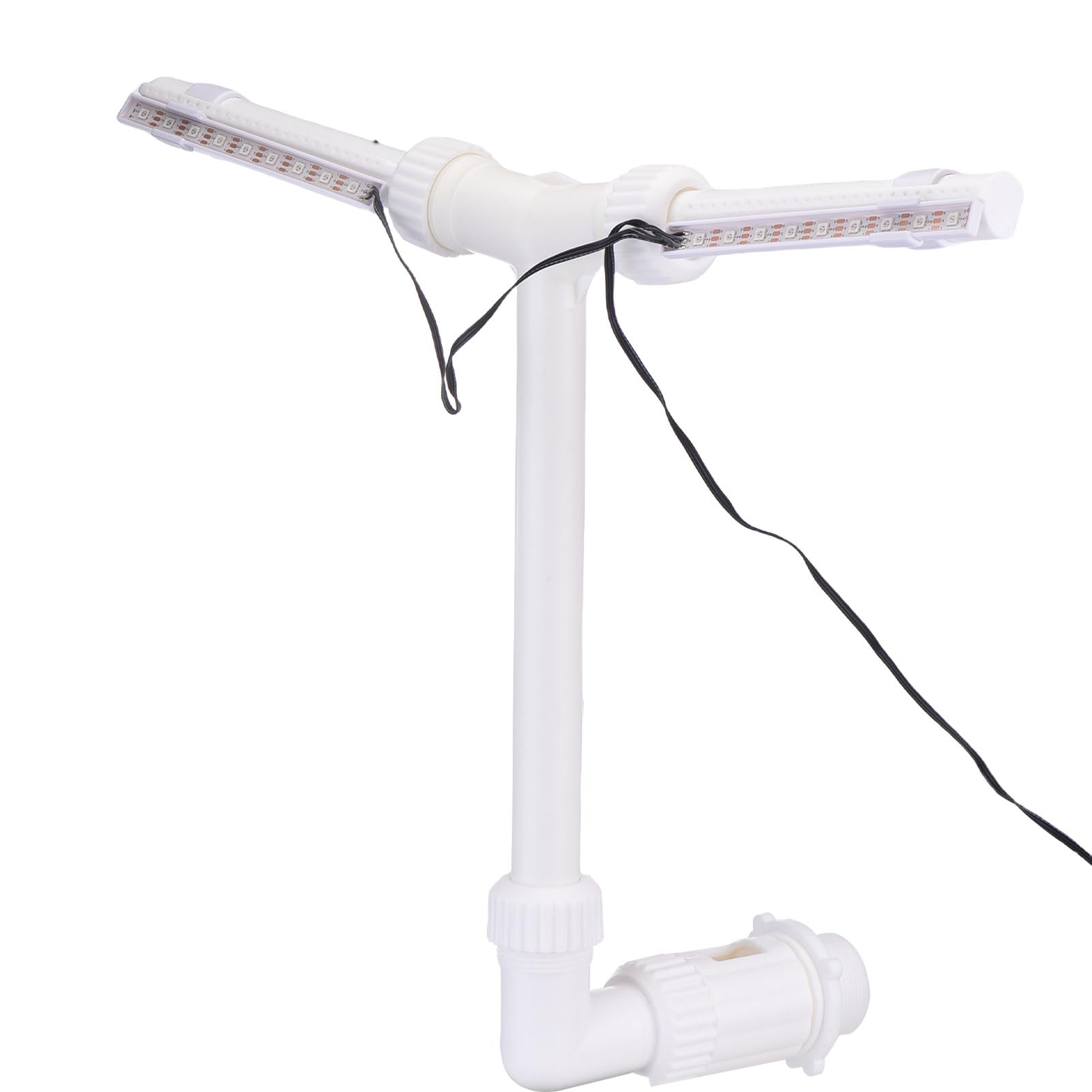 SIXRUN Fuente Solar Ajustable para Piscina con Control Remoto de Luces LED, Rociador de Cascada de bajo Consumo para Piscinas Elevadas, Batería de Litio de 1200 MAh, 7 Modos de Color
