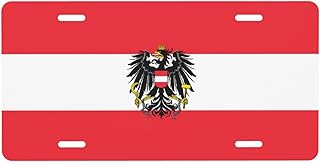 Flag of Austria License Plate Novelty Car Label 6x12 inches