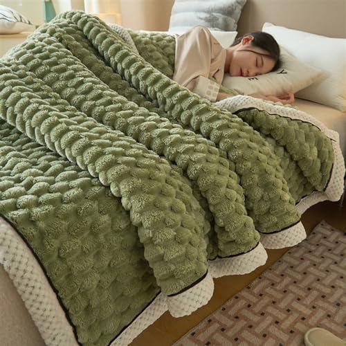 Manta con peso, manta de forro polar suave para adultos, cálida y acogedora para uso en sofá y cama, ideal para relajarse