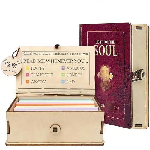 Handmade Wooden Bible Verses Box - Daily Bible Verses, 150PCS