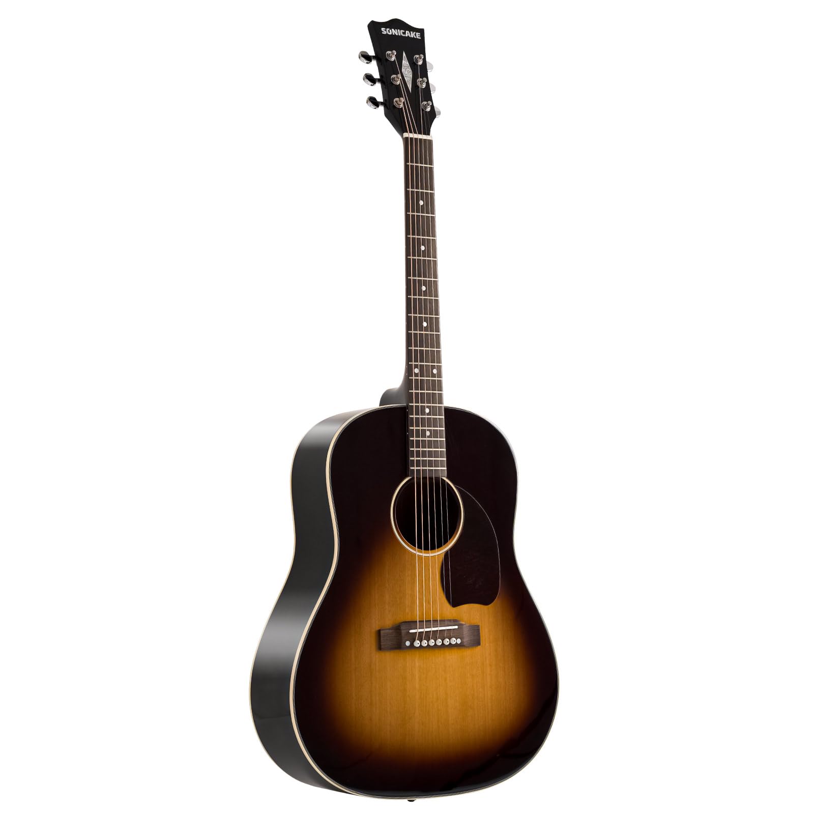 SONICAKE 41" Guitarra Acústica Tapa de Picea Maciza Caoba Acabado Sunburst | Tono Rico y Equilibrado con excelente Proyección Ideal para Principiantes, Directo y Práctica QGT-21