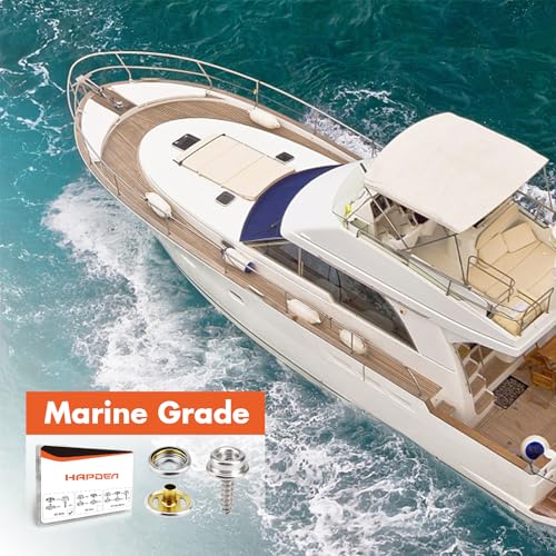 image for HAPDEN 120 Pcs Snap Buttons,Snap Fasteners Kit 15mm Stainless Steel Sn