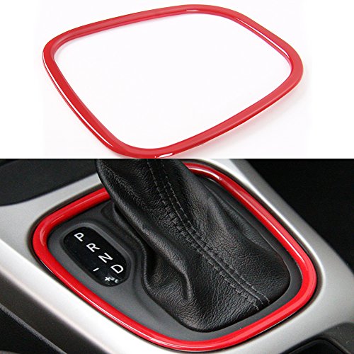 KUJOOY ABS Car Gear Shift Knobs Frame Trim Cover for Jeep Compass (Red) KUJOOY ABS Car Gear Shift Knobs Frame Trim Cover for Jeep Compass (Red)